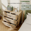 Rattan 3-drawer chest of drawers – image 4