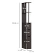 Slim brown bathroom cabinet – image 3