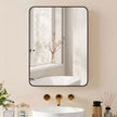 HOMCOM 50.8 x 11.6 x 71 cm Bathroom Mirror Cabinet, Wall Cabinet with Adjustable Shelves, Wall-Mounted or Recessed – view 9