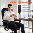 HOMCOM Office Chair with 6-point Vibration Massage and Heat, Fabric Desk Chair with Footrest, High Back, Black – view 4
