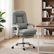 HOMCOM Ergonomic Executive Office Chair, Reclining Desk Chair with Lumbar Support, Footrest, Plush Thick Cushion, Grey – view 10