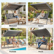 Outsunny Three-Seater Garden Swing Seat - Dark Grey – view 7