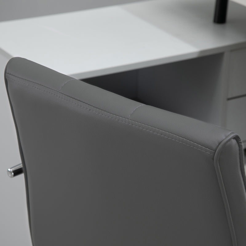 Mid-back faux leather desk chair – image 9