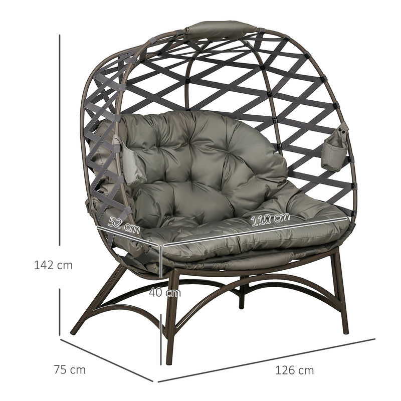 2-seater folding egg chair – image 3