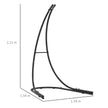 Outsunny Hammock Chair Stand Only, Hanging Chair Stand with Extra Large Base, Heavy Duty Metal Single Hammock Egg Swing – view 3