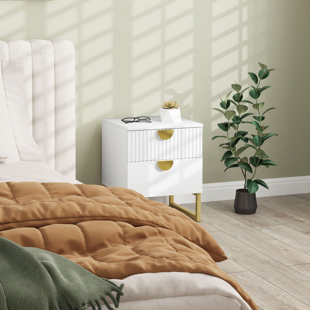 Compact white bedside table – image 2