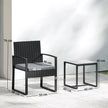 3-piece rattan bistro set – image 3