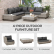 Light grey rattan corner sofa set – image 5