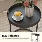 Set of Two Industrial Nesting Tables - Grey