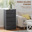 5-drawer gloss grey chest – image 5