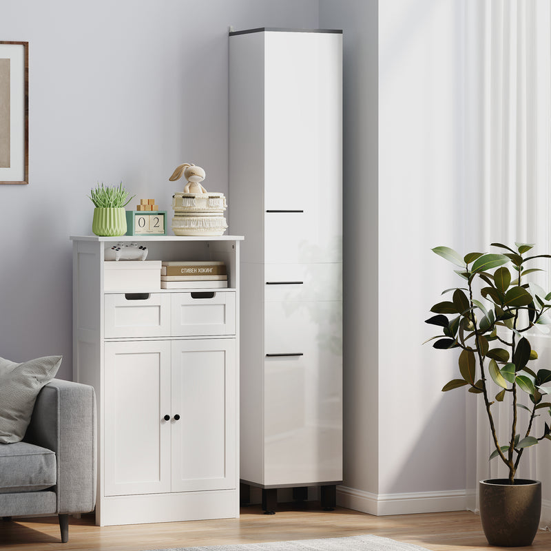 190 cm tall white bathroom cabinet – image 7
