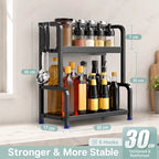 Multifunctional Kitchen Organizer Rack with Spice Shelves