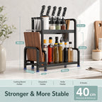 Multifunctional Kitchen Organizer Rack with Spice Shelves