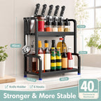 Multifunctional Kitchen Organizer Rack with Spice Shelves