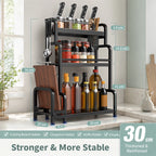 Multifunctional Kitchen Organizer Rack with Spice Shelves