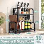 Multifunctional Kitchen Organizer Rack with Spice Shelves