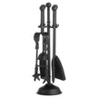 Black ball-top companion set, front view