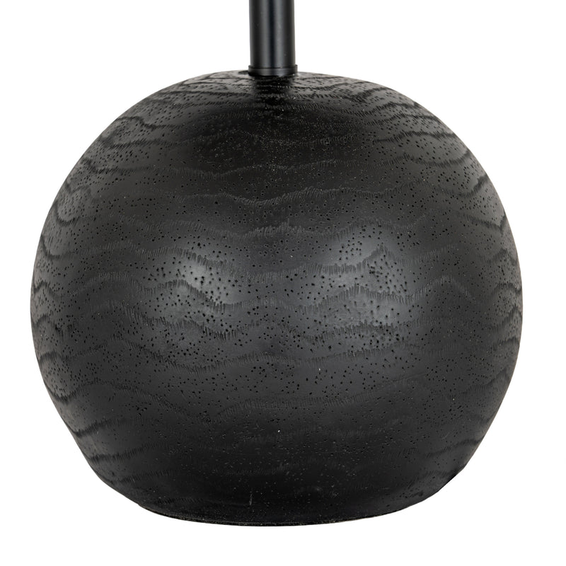 Close-up of the textured matt black ball base