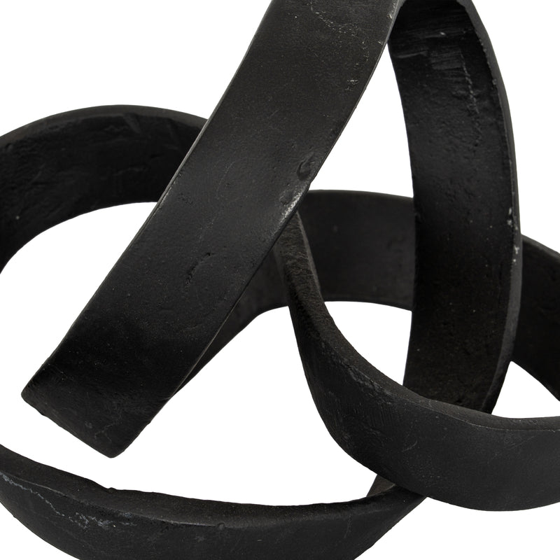 Close-up of the black looping bands