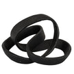 Black cast knot sculpture, front view