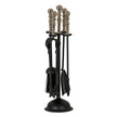 Black Duchess companion set with chrome handles, front view