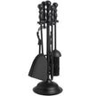 Black Fireside Companion Set with Duchess Top – 41cm, companion set shown from a second angle