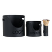 Black log bucket, kindling bucket and matchstick holder together