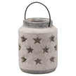 Bloomville large stone-effect star lantern on white