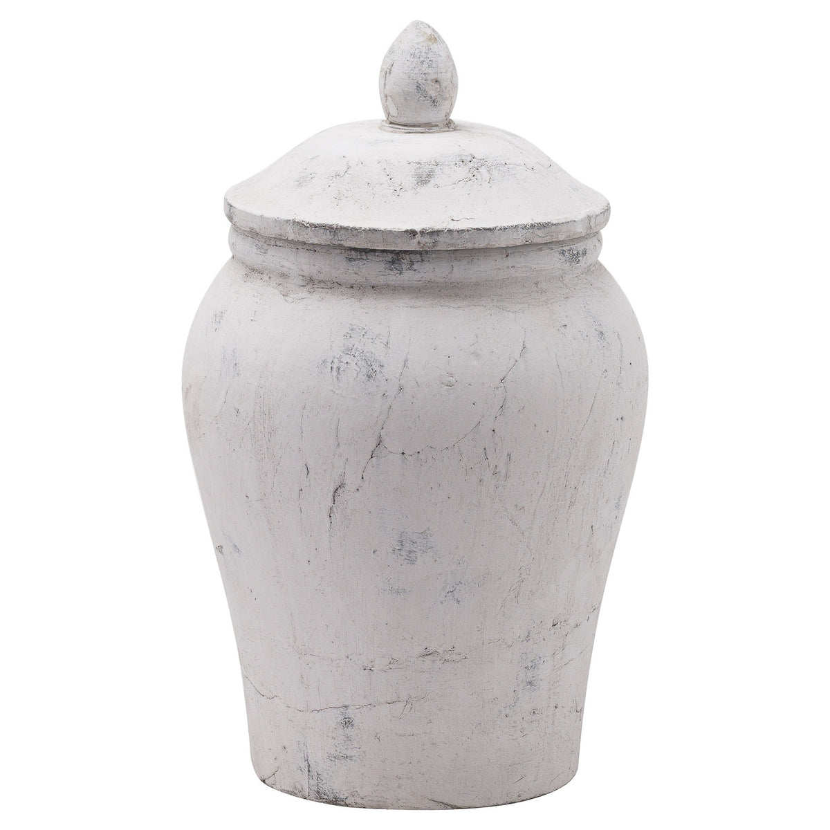 Bloomville stone-effect ginger jar on white