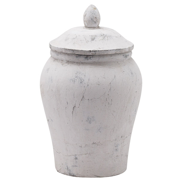 Bloomville stone-effect ginger jar on white