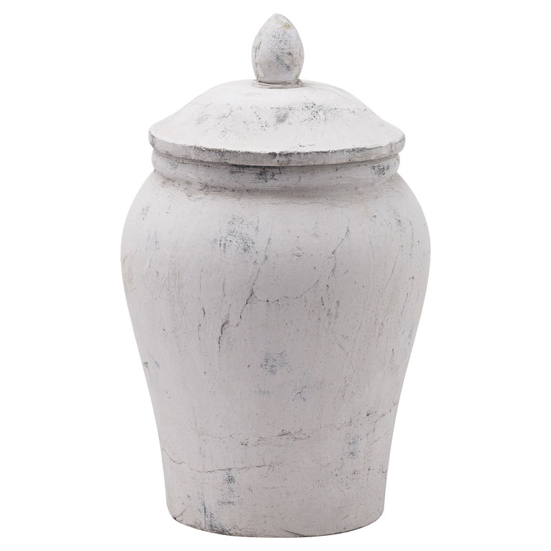 Bloomville stone-effect ginger jar on white