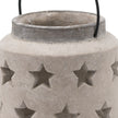 Close-up of the star cut-outs and grey rim