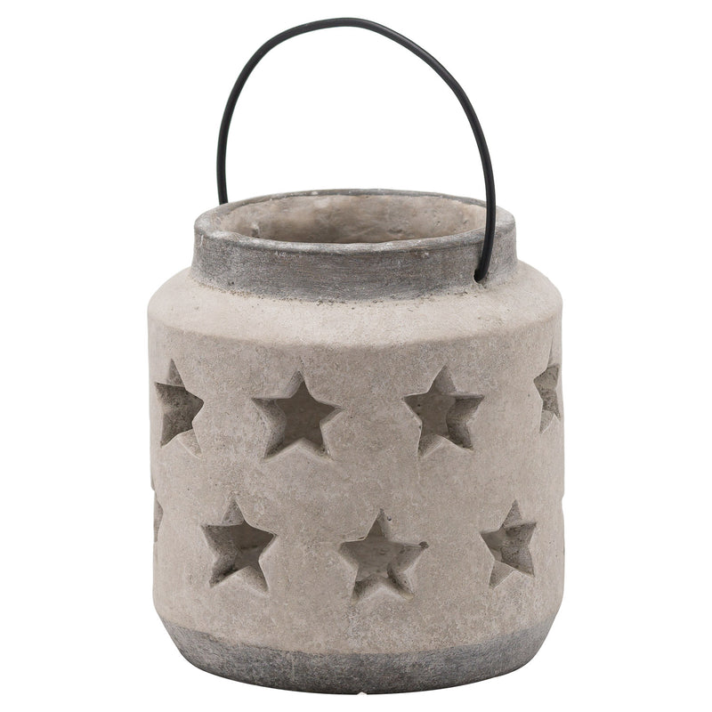 Bloomville stone-effect star lantern on white