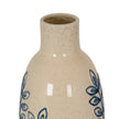 Close-up of the narrow neck and speckled cream glaze