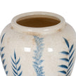 Close-up of the rolled rim and cream crackle glaze