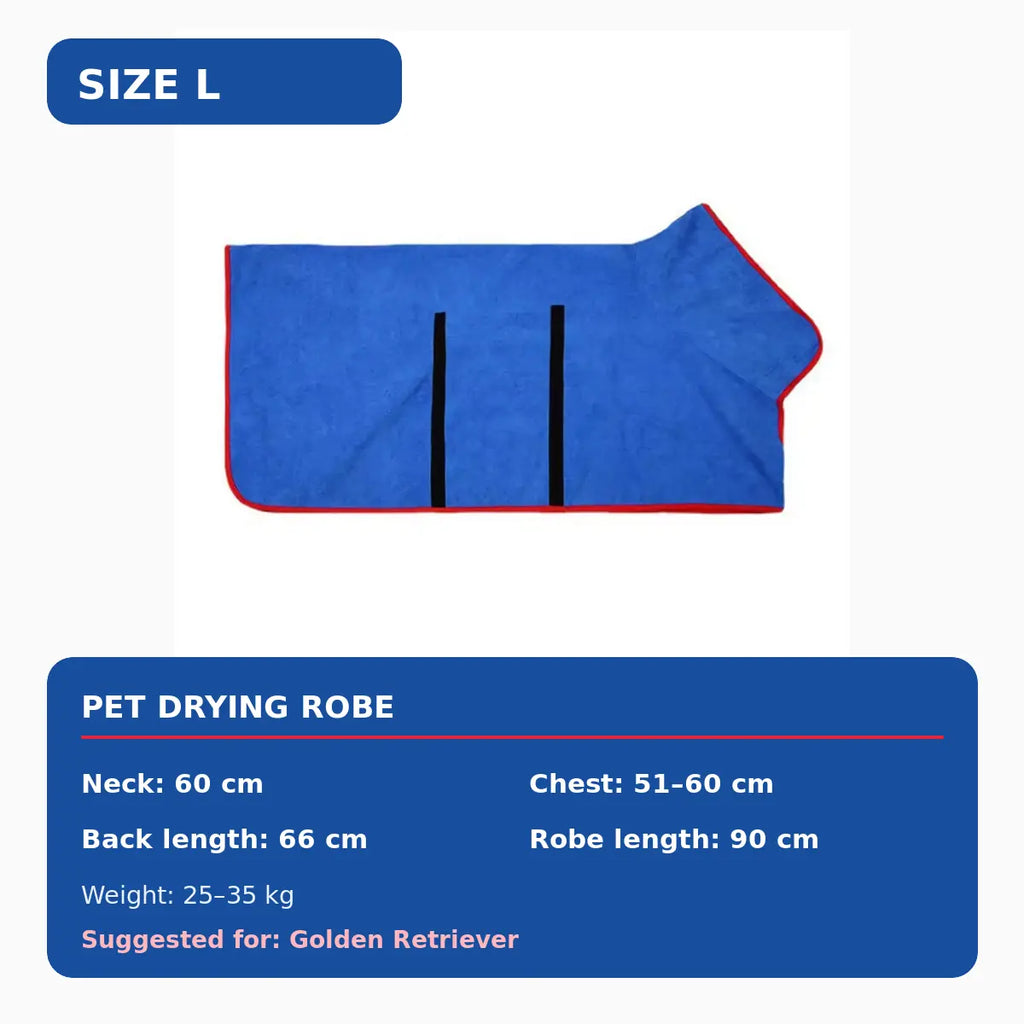 Quick-Dry Hooded Dog Bathrobe Towel
