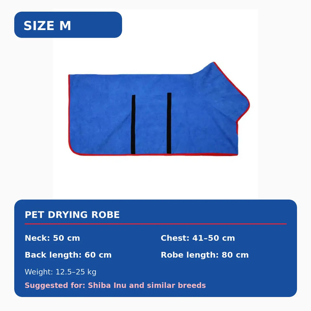 Quick-Dry Hooded Dog Bathrobe Towel