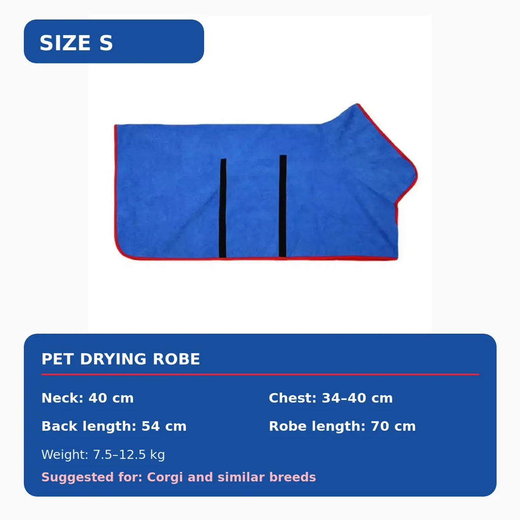 Quick-Dry Hooded Dog Bathrobe Towel
