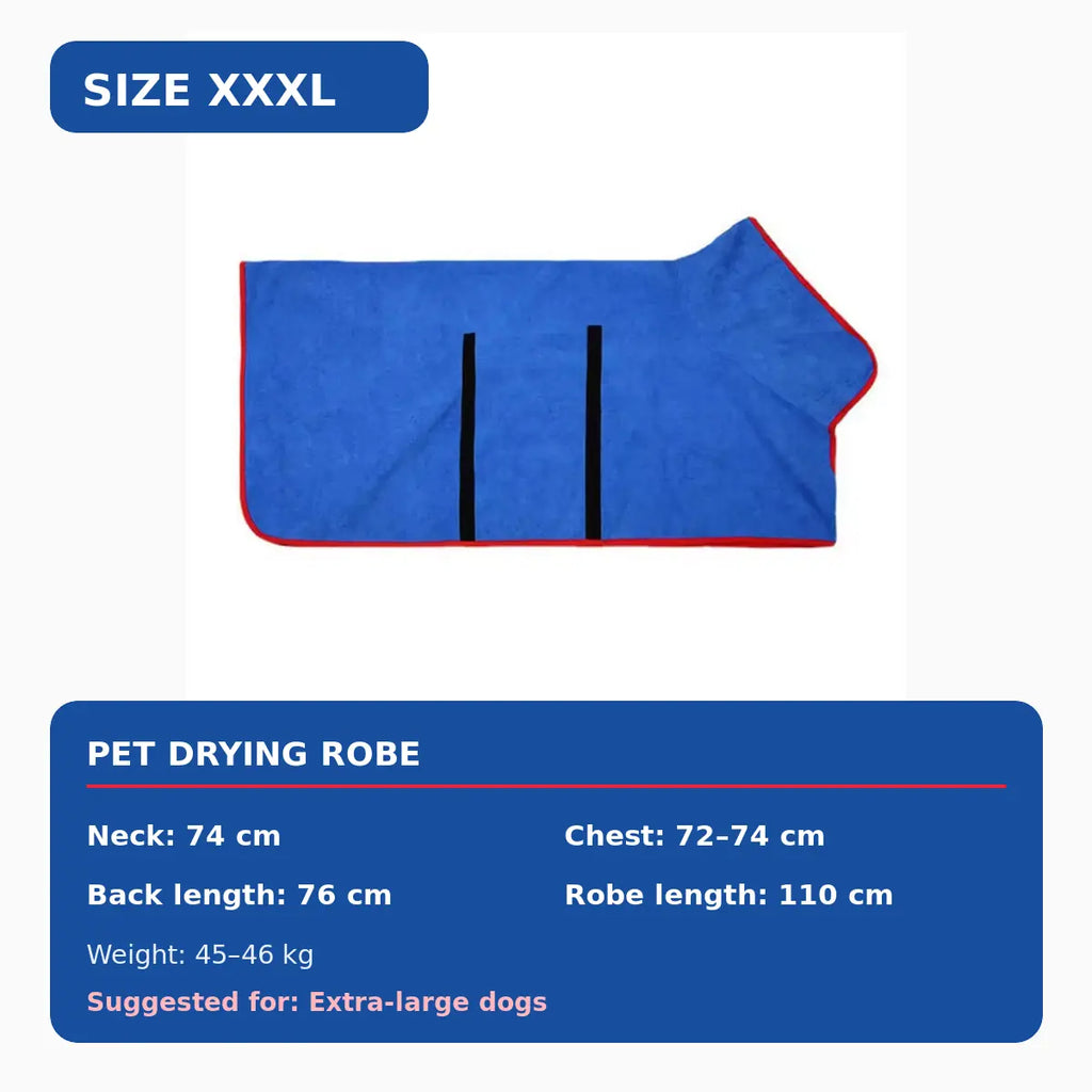 Quick-Dry Hooded Dog Bathrobe Towel
