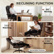 HOMCOM Executive Home Office Chair Reclining Function Footrest Computer Desk Chair High Back, Brown – view 6