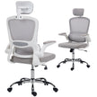 HOMCOM Mesh Back Office Chair, with Lumbar Support - Grey – view 10