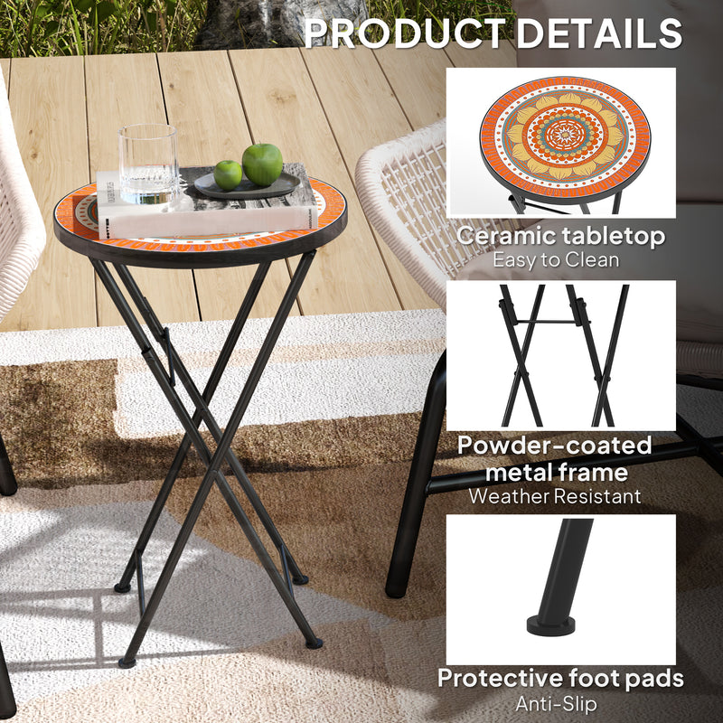 Folding mosaic side table – image 6