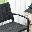 Black rattan garden bench – image 7