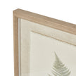 Close-up of the beaded wood frame and torn paper edge