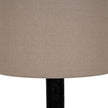 Close-up of the grey linen shade