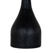 Close-up of the textured black bottle base