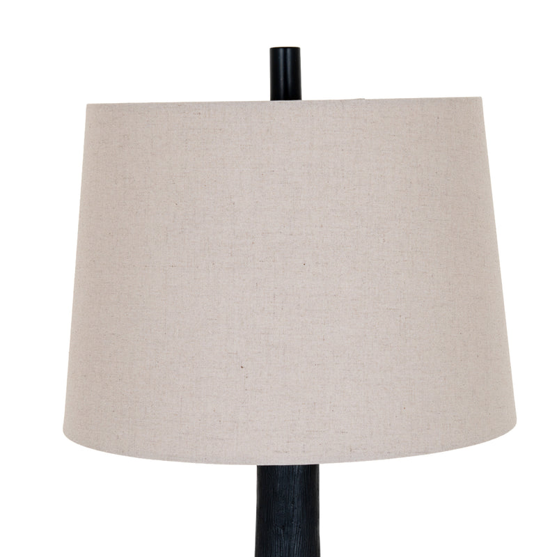 Grey linen shade on the Brompton lamp