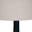 Linen shade and black stem close-up