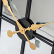 Close-up of the gold hands over the mirror