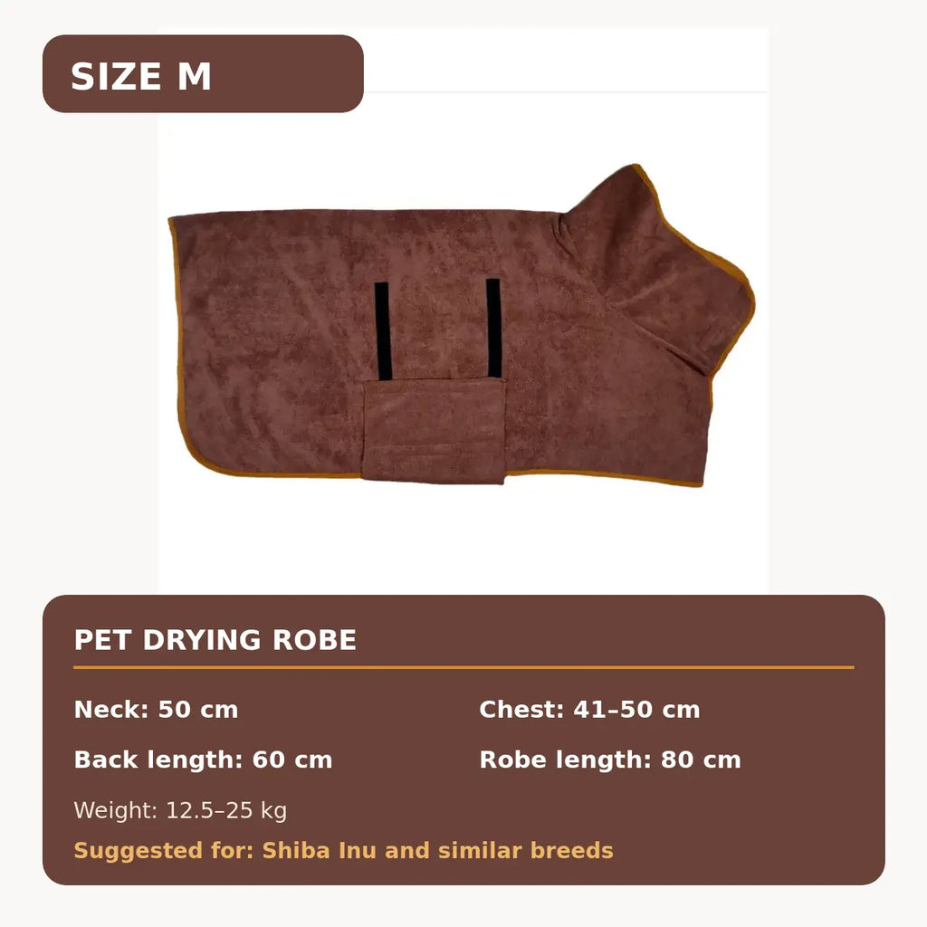 Quick-Dry Hooded Dog Bathrobe Towel